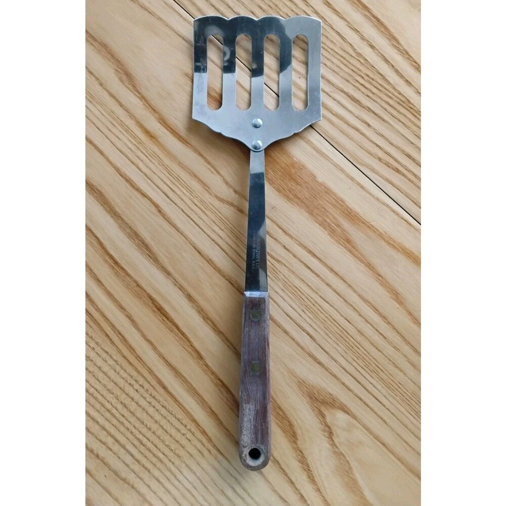 Vintage Robinson Knife Company Stainless Steel Slotted 12" Spatula USA